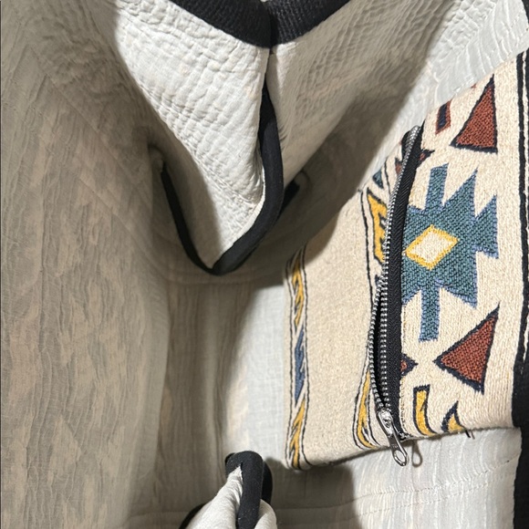 Beige and Black Patterned Isabel Marant Tote Bag - Picture 5 of 5